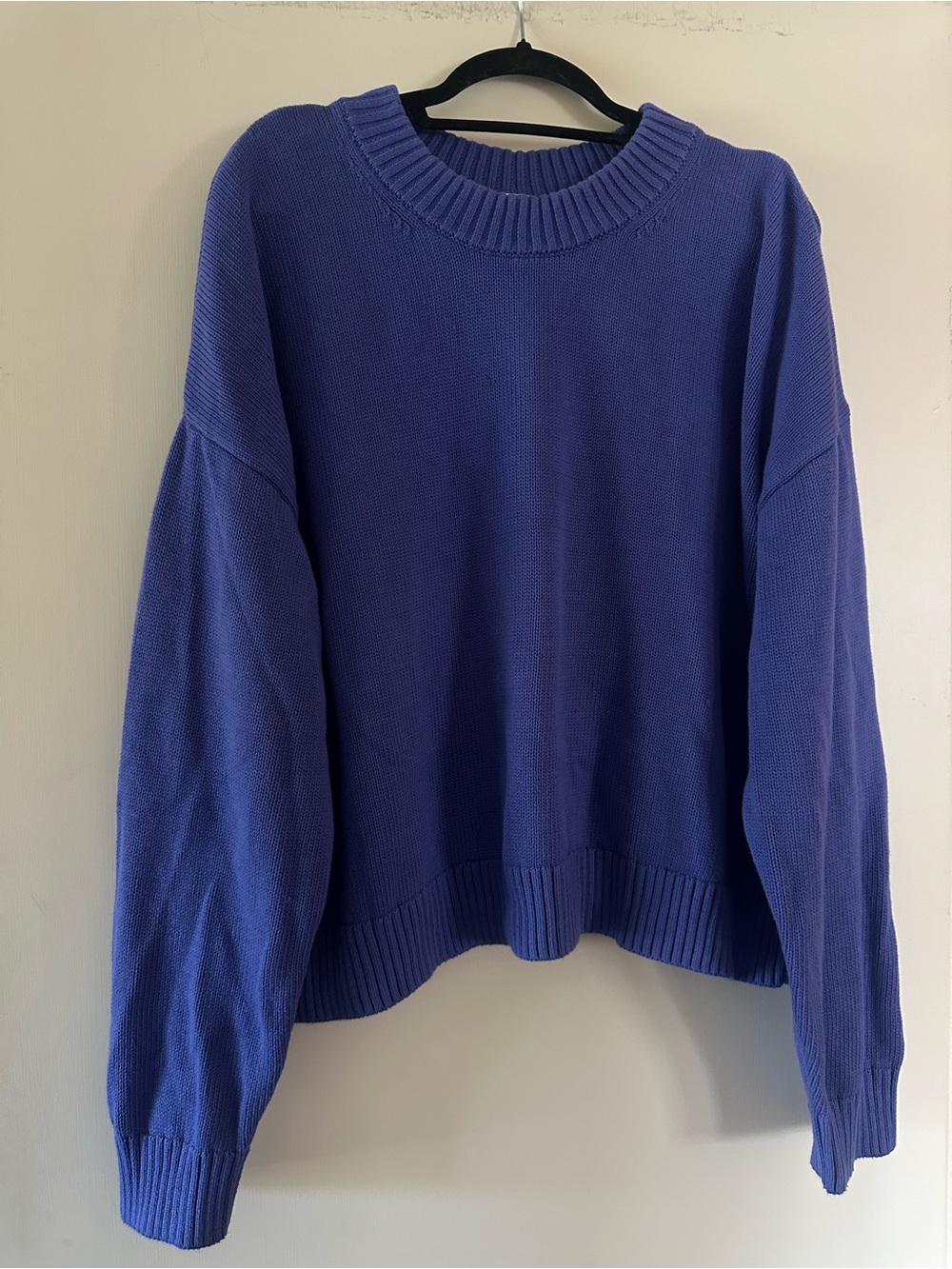 GAP Women's Purple Cotton Crewneck Sweater
